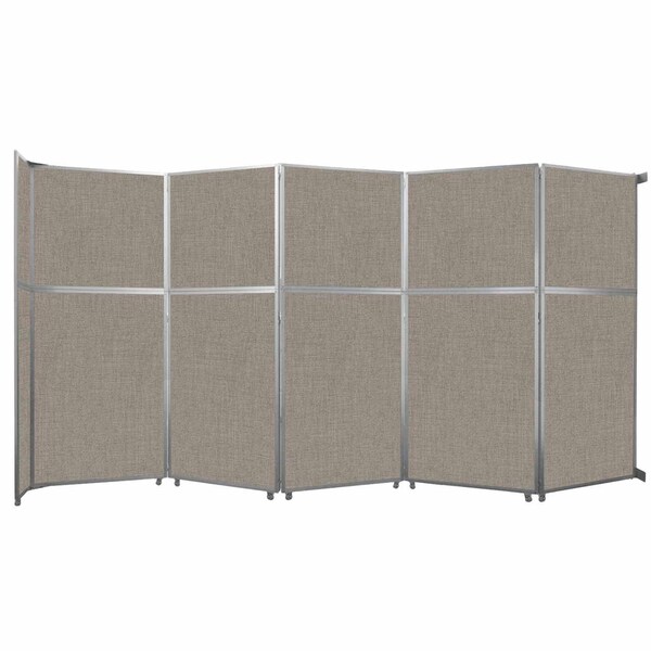 Operable Wall Folding Room Divider 19'6" x 10'3/4" Warm Pebble Fabric
